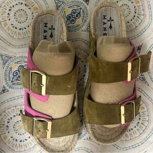 Manebi  Venice suede espadrille sole sandals. RARE! Size 38 (7US). NEW